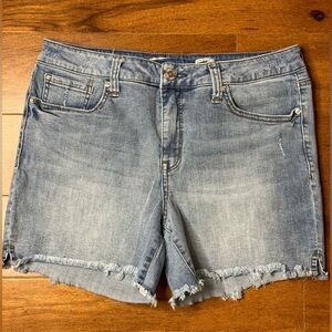 SEVEN 7 Denim Frayed Hem Shorts